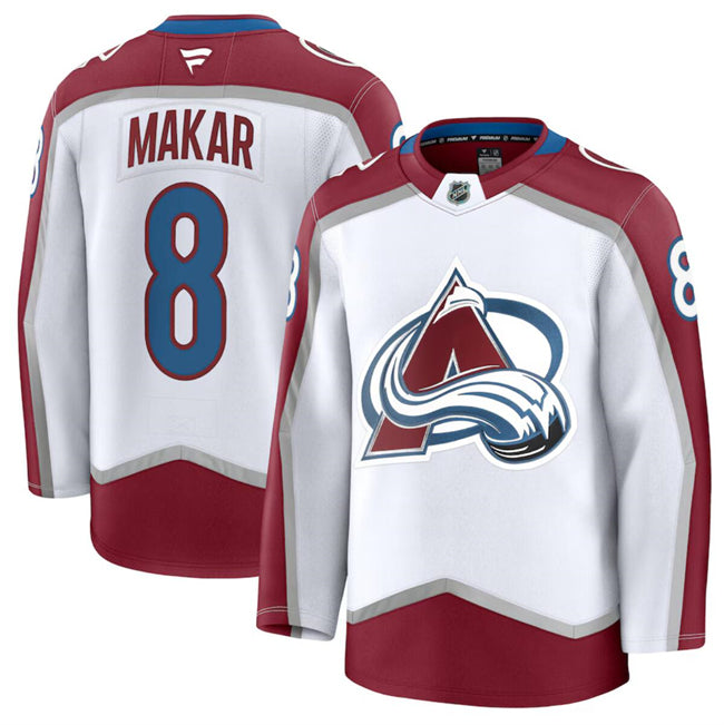 Cale Makar Colorado Avalanche white Away jersey