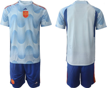 Custom Spain National Team blue Away jersey