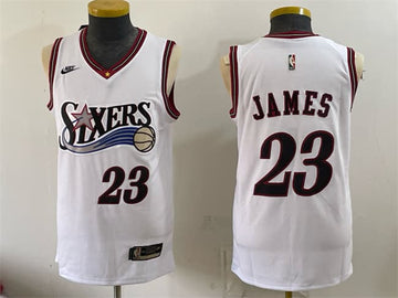 LeBron James Philadelphia 76ers white Classic jersey