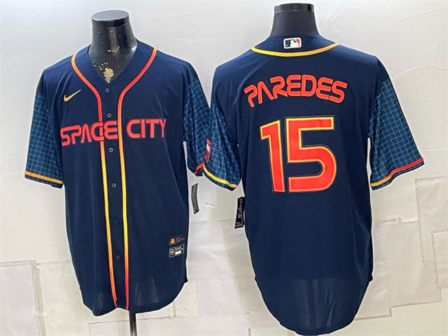 Isaac Paredes Houston Astros navy City Connect jersey