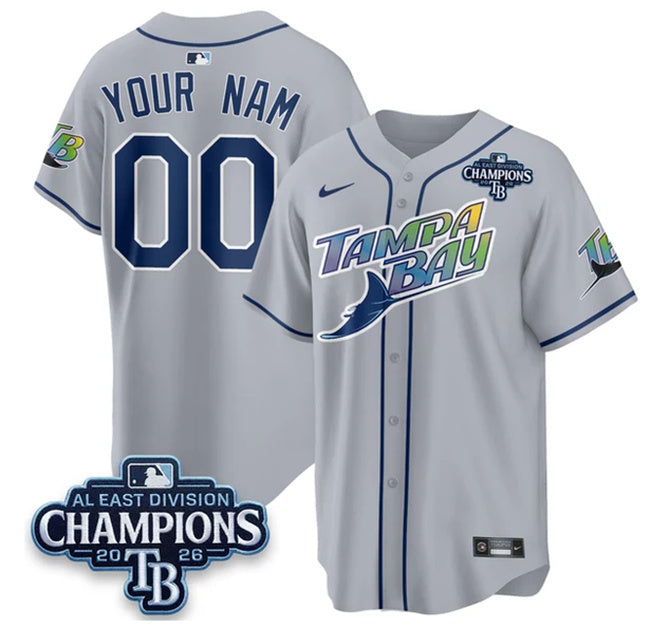 Custom Tampa Bay Rays gray Limited jersey