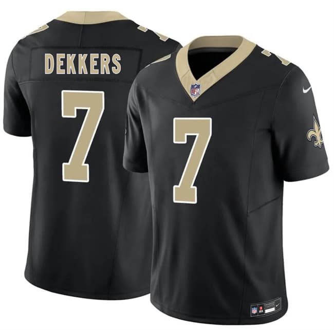 Hunter Dekkers New Orleans Saints black Vapor jersey