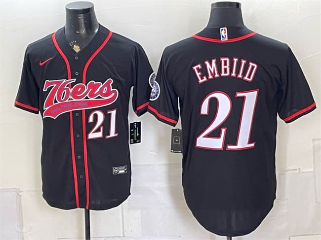 Joel Embiid Philadelphia 76ers black jersey