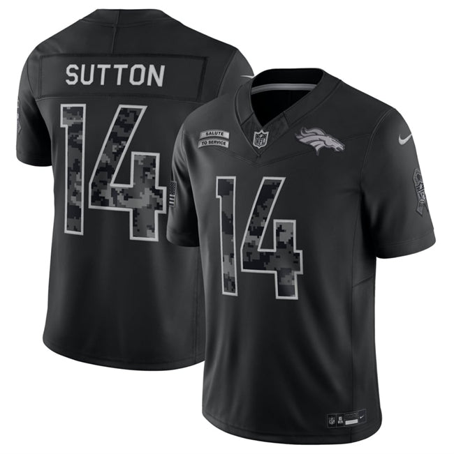 Courtland Sutton Denver Broncos black Salute To Service jersey