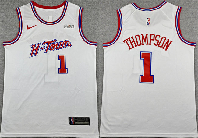 Amen Thompson Houston Rockets white City Edition jersey