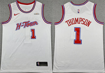 Amen Thompson Houston Rockets white City Edition jersey