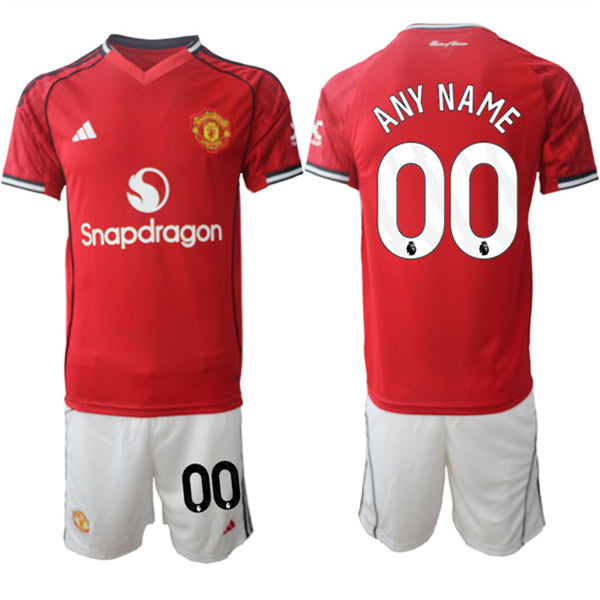 Custom Manchester United red Home jersey