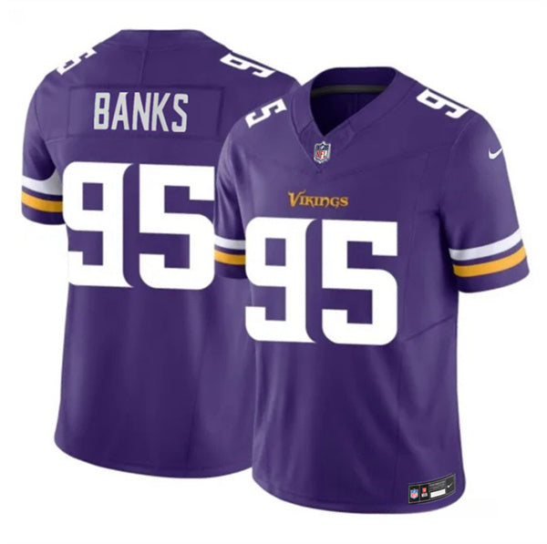Caleb Banks Minnesota Vikings purple Vapor jersey