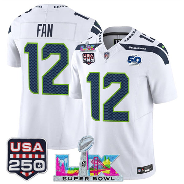 Fan Seattle Seahawks white Vapor jersey