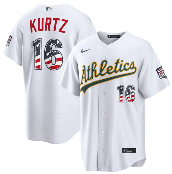 Nick Kurtz Oakland Athletics white Home jersey