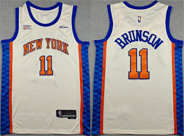 Jalen Brunson New York Knicks cream City Edition jersey