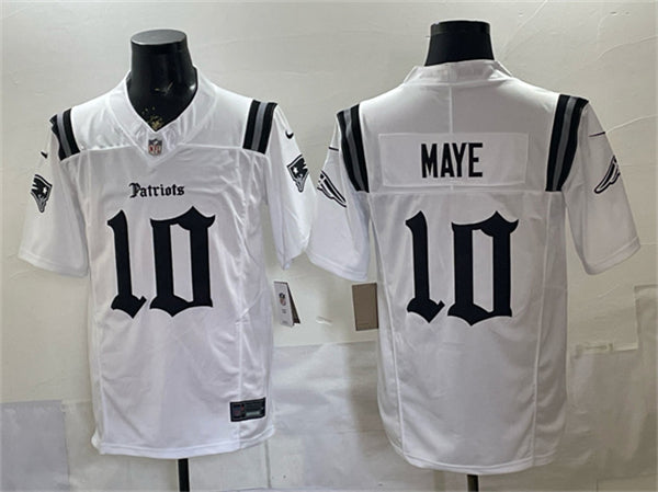 Drake Maye New England Patriots white jersey