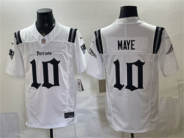 Drake Maye New England Patriots white jersey