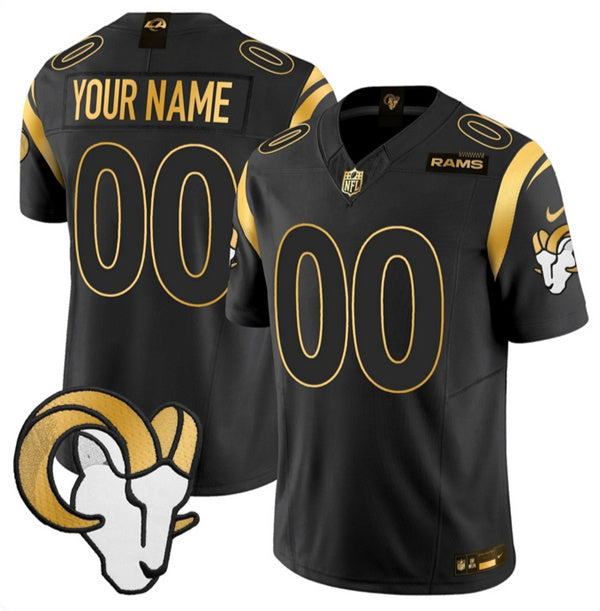 Custom Los Angeles Rams black Vapor jersey