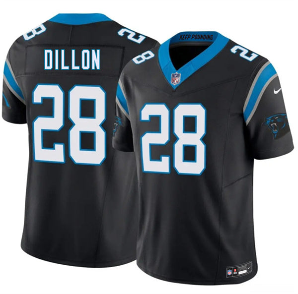 A.J. Dillon Carolina Panthers black Vapor jersey
