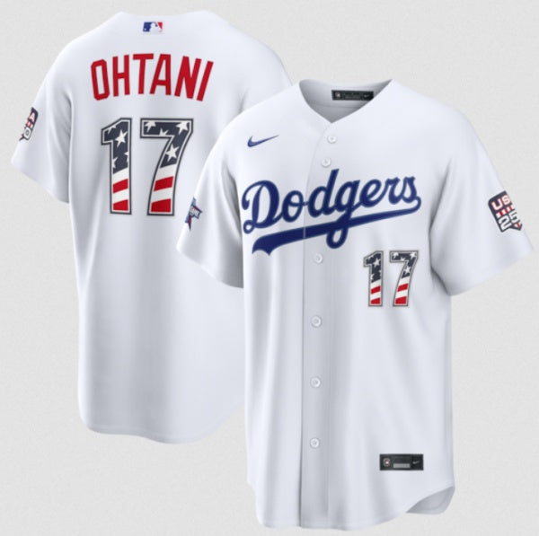 Shohei Ohtani Los Angeles Dodgers white All-Star jersey