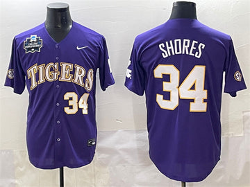 Chase Shores LSU Tigers purple jersey