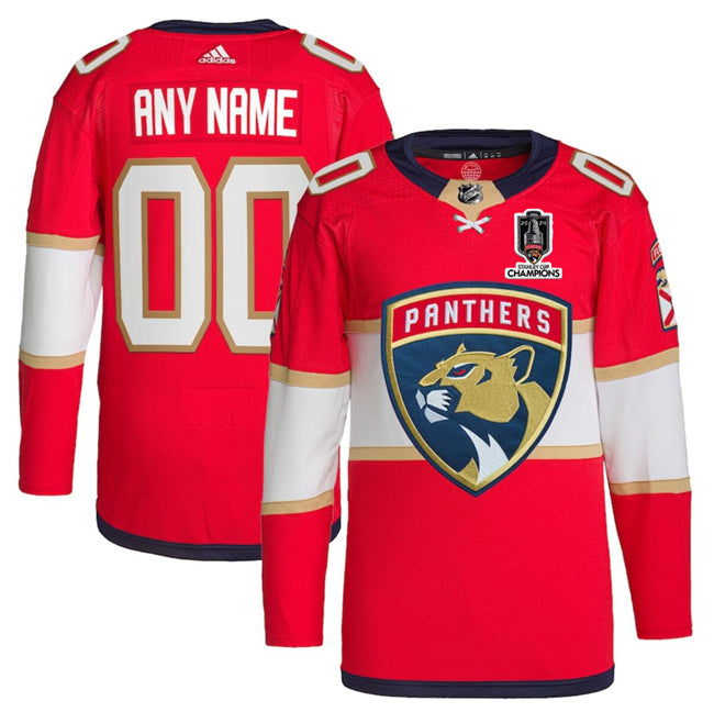 Custom Florida Panthers red Home jersey