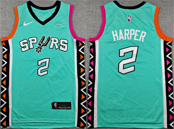 Dylan Harper San Antonio Spurs teal City Edition jersey