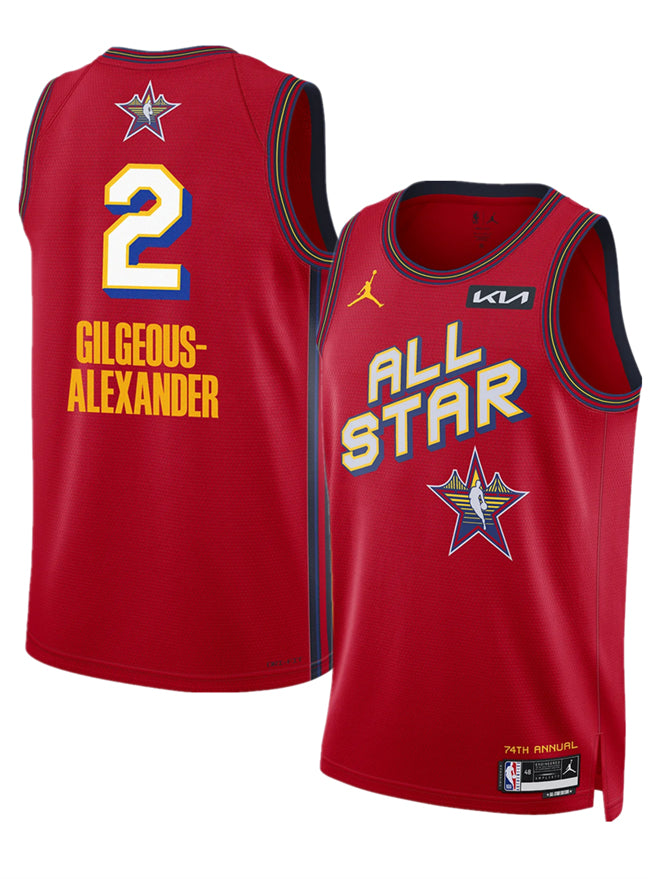 Shai Gilgeous-Alexander NBA All-Star red jersey