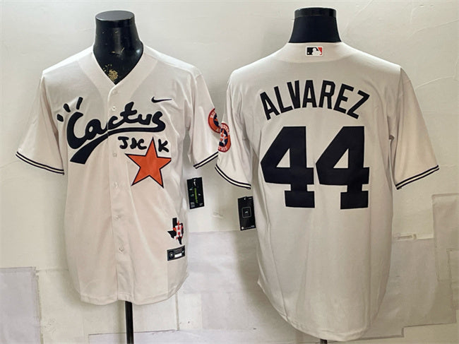 Yordan Alvarez Houston Astros cream Vapor jersey