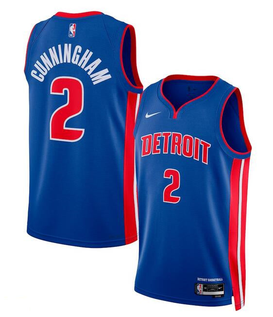 Cade Cunningham Detroit Pistons blue jersey