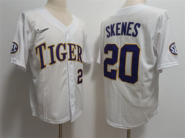 Paul Skenes LSU Tigers white jersey