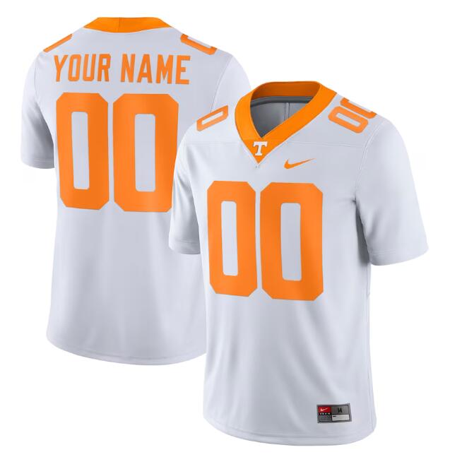 Custom Tennessee Volunteers white Game jersey