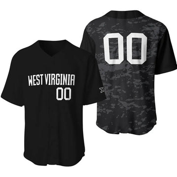 Custom West Virginia Mountaineers black jersey