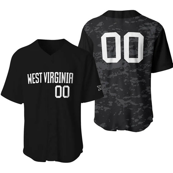 Custom West Virginia Mountaineers black jersey