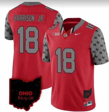Marvin Harrison Jr Ohio State Buckeyes red Limited jersey