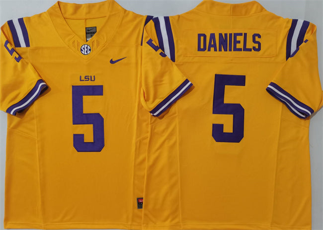 Jayden Daniels LSU Tigers yellow jersey