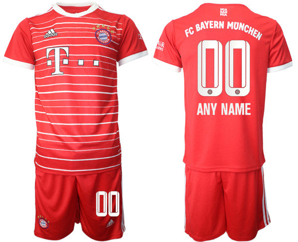 Custom Bayern Munich red Home jersey
