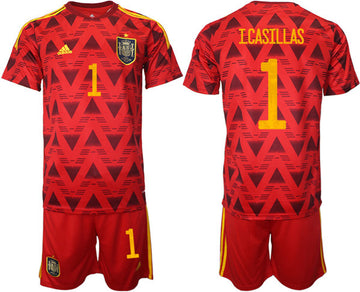 Iker Casillas Spain National Team red Home jersey