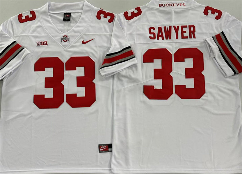 Jack Sawyer Ohio State Buckeyes white Limited jersey