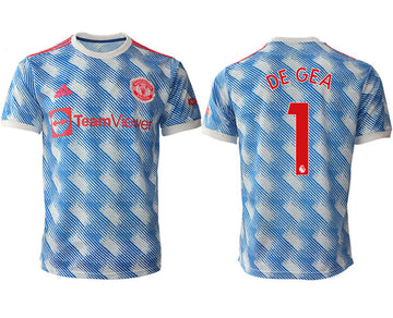 David de Gea Manchester United blue Away jersey