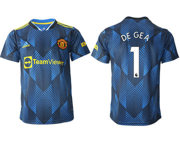 David de Gea Manchester United blue Away jersey