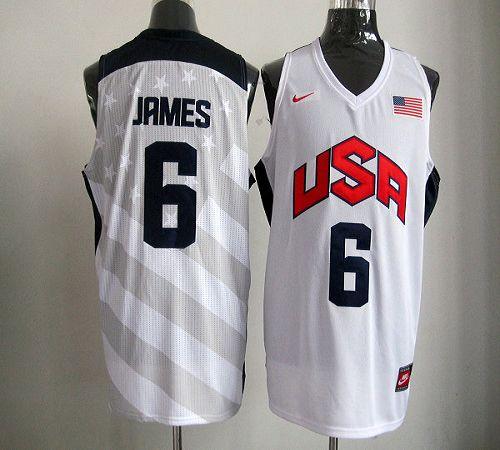 LeBron James USA Basketball white jersey
