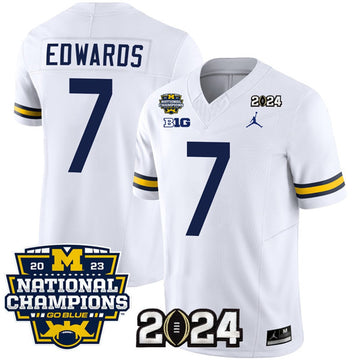 Donovan Edwards Michigan Wolverines white jersey