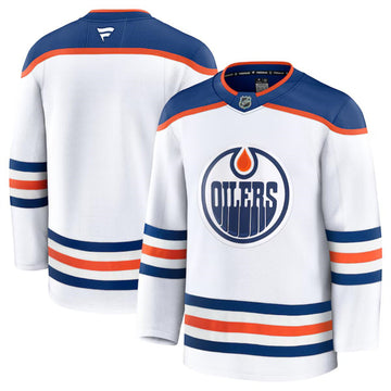 Custom Edmonton Oilers white Away jersey