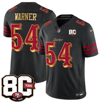 Fred Warner San Francisco 49ers black Vapor jersey