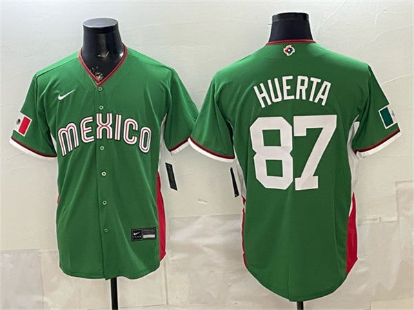 Jesus Huerta Mexico Baseball green Classic jersey
