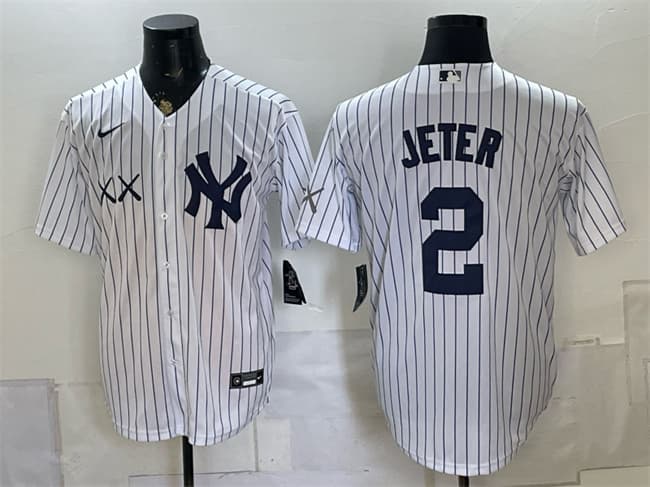 Derek Jeter New York Yankees white jersey