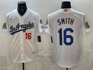 Will Smith Los Angeles Dodgers white Gold Collection jersey