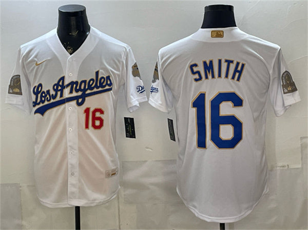 Will Smith Los Angeles Dodgers white Gold Collection jersey