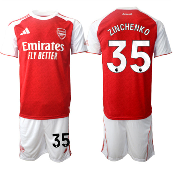 Oleksandr Zinchenko Arsenal red Home jersey