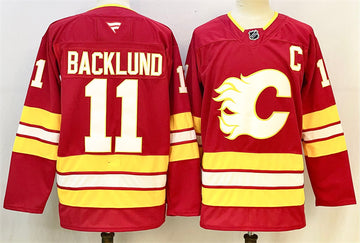 Mikael Backlund Calgary Flames red Home jersey