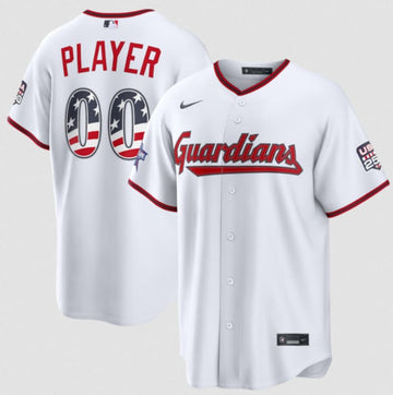 Custom Cleveland Guardians white All-Star jersey