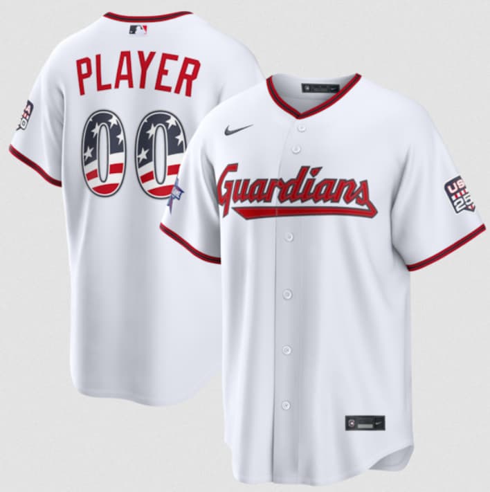 Custom Cleveland Guardians white All-Star jersey