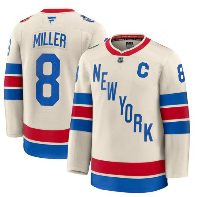 J.T. Miller New York Rangers beige Winter Classic jersey